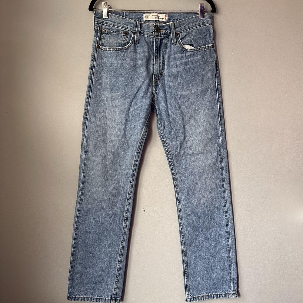 Levi's 520 Slouch Skinny Jeans Womens 18 Regular Blue Cotton Runs Small